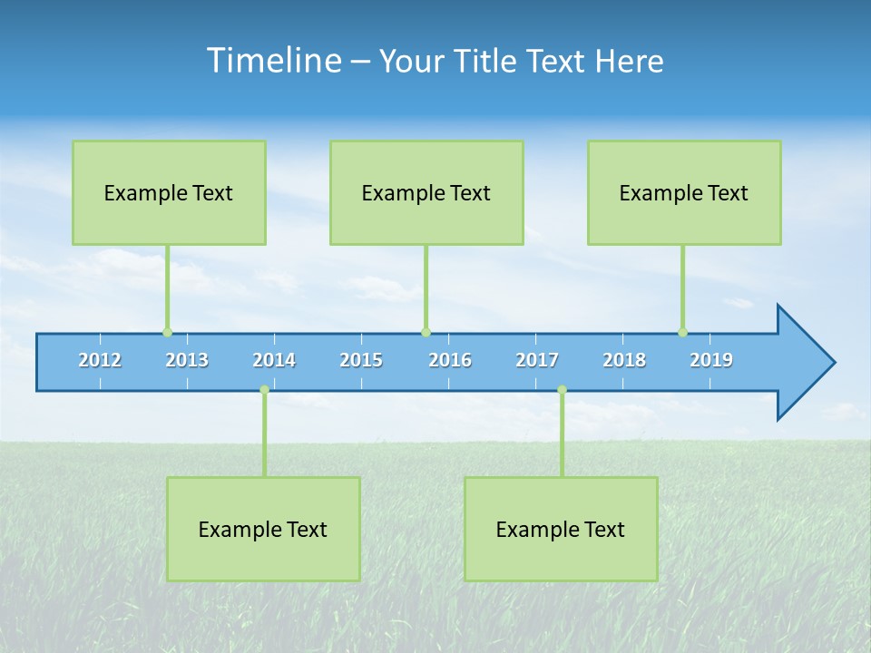 Daylight Cloud Field PowerPoint Template