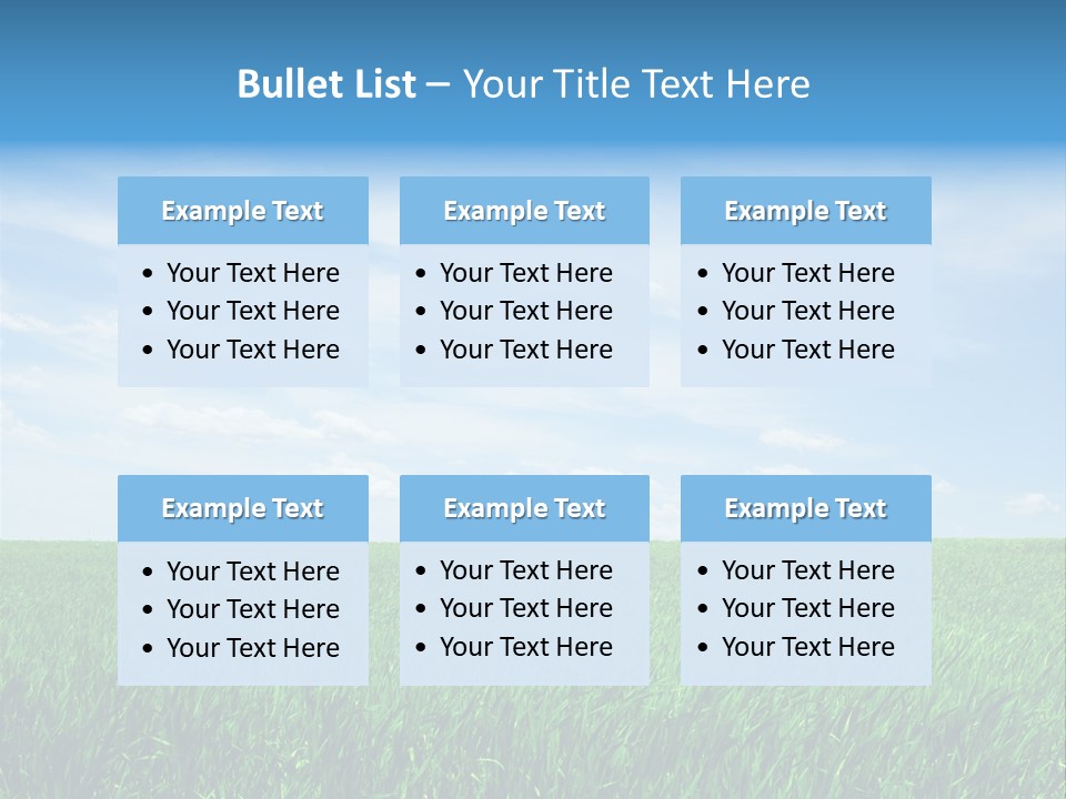 Daylight Cloud Field PowerPoint Template
