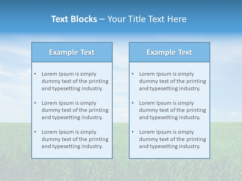 Daylight Cloud Field PowerPoint Template