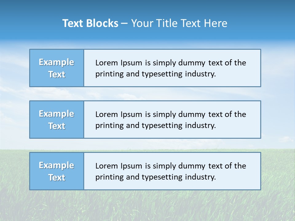 Daylight Cloud Field PowerPoint Template