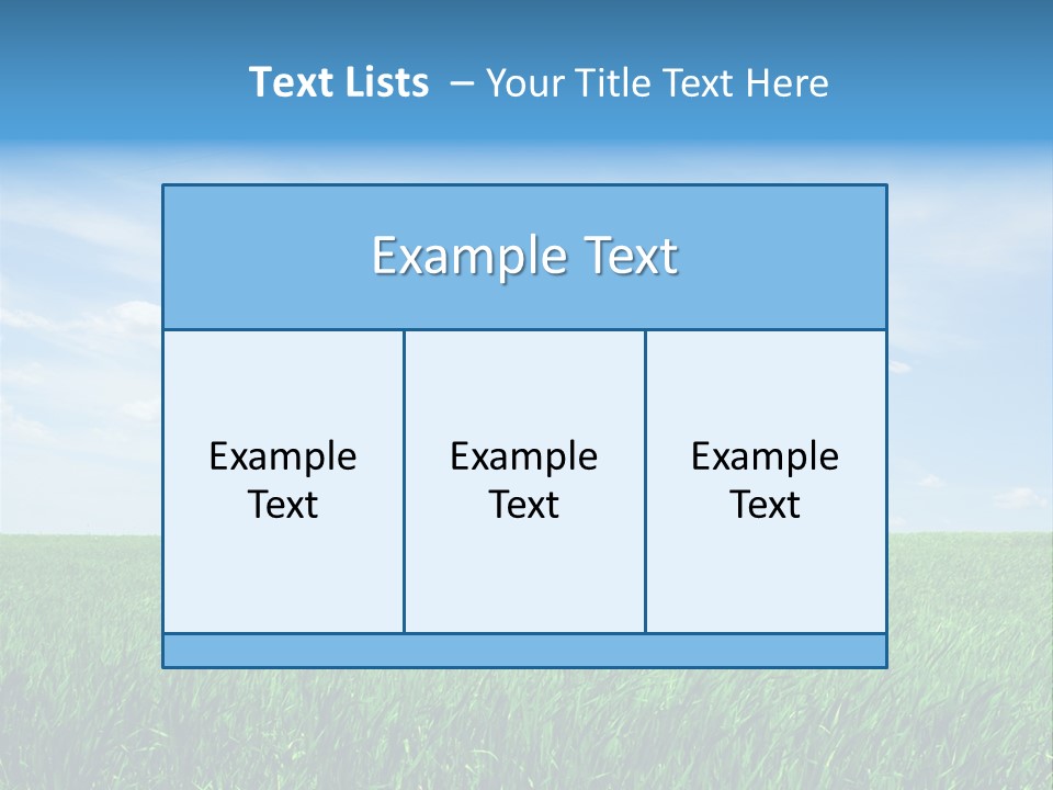 Daylight Cloud Field PowerPoint Template