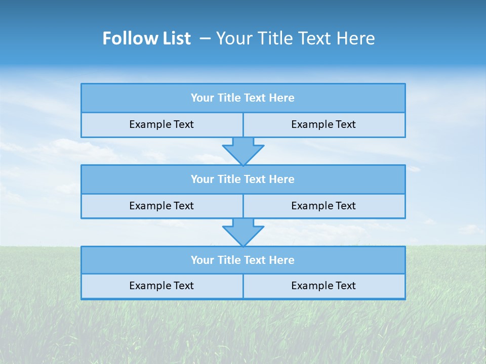 Daylight Cloud Field PowerPoint Template