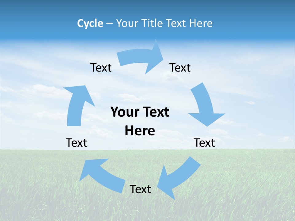 Daylight Cloud Field PowerPoint Template