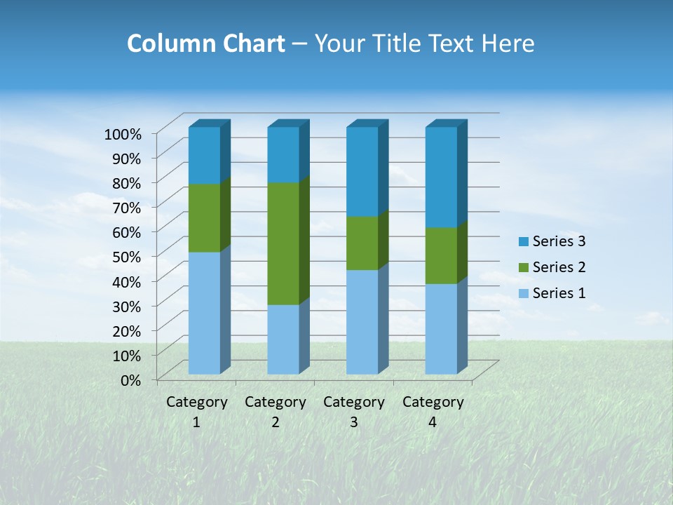 Daylight Cloud Field PowerPoint Template