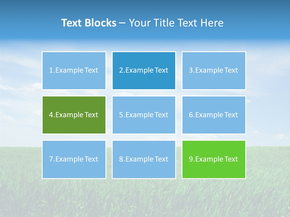 Daylight Cloud Field PowerPoint Template