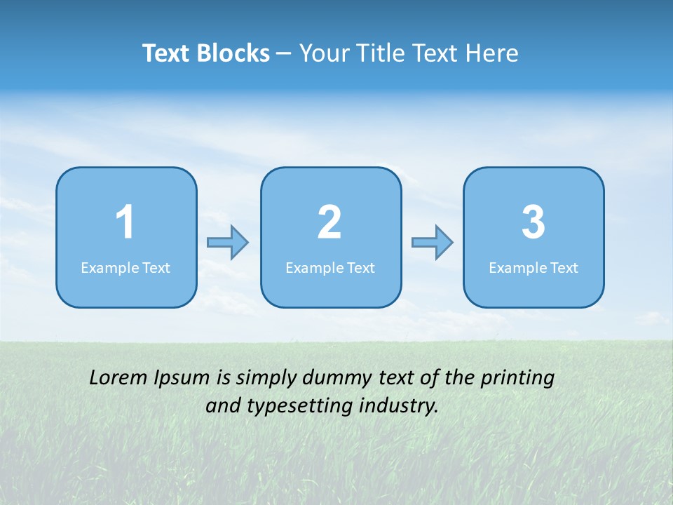Daylight Cloud Field PowerPoint Template