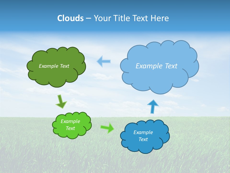 Daylight Cloud Field PowerPoint Template