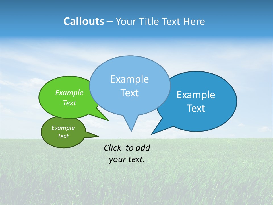 Daylight Cloud Field PowerPoint Template