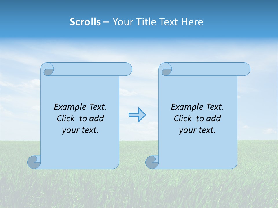Daylight Cloud Field PowerPoint Template
