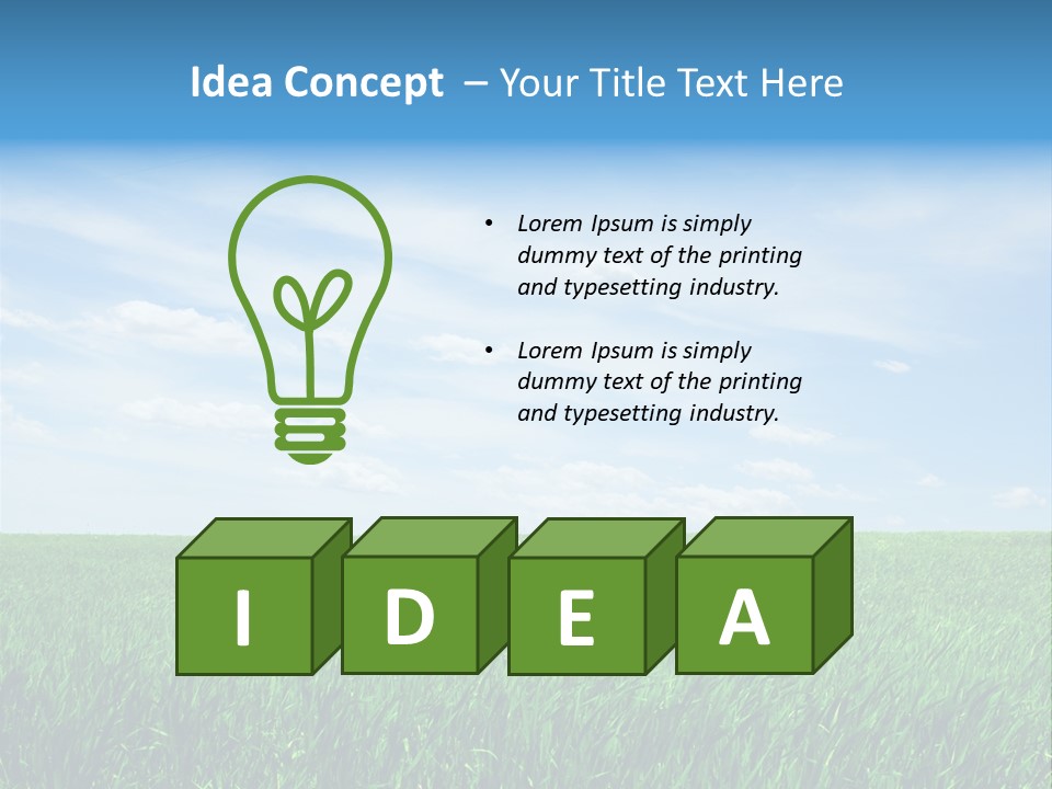 Daylight Cloud Field PowerPoint Template