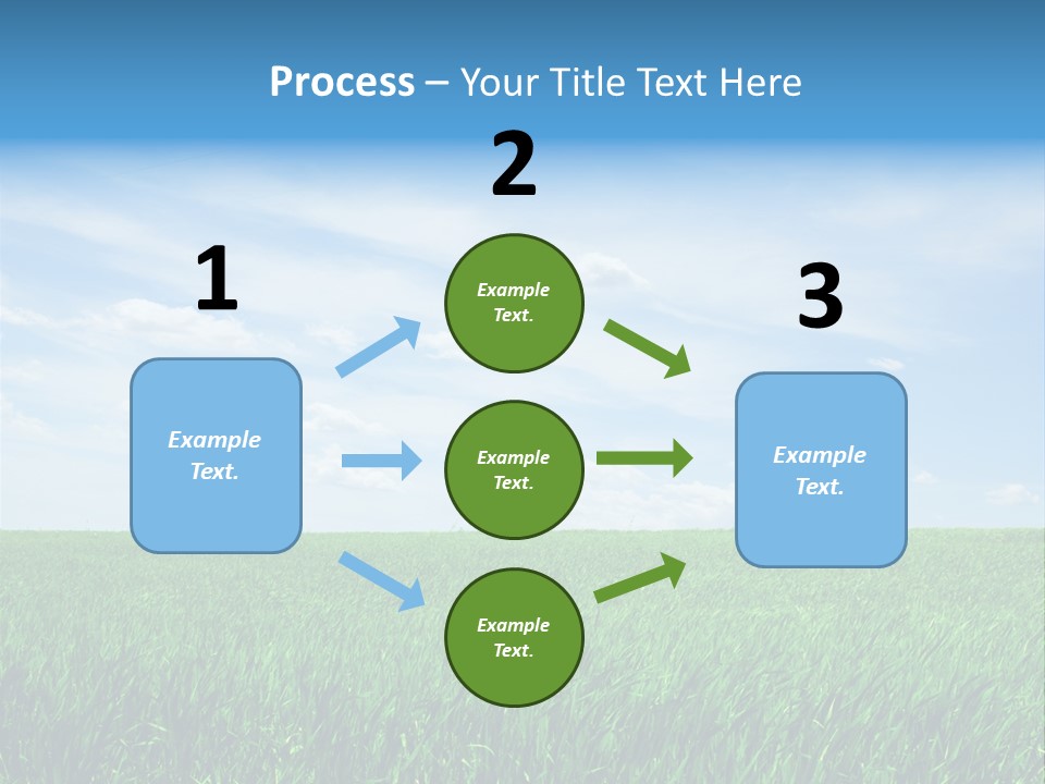 Daylight Cloud Field PowerPoint Template