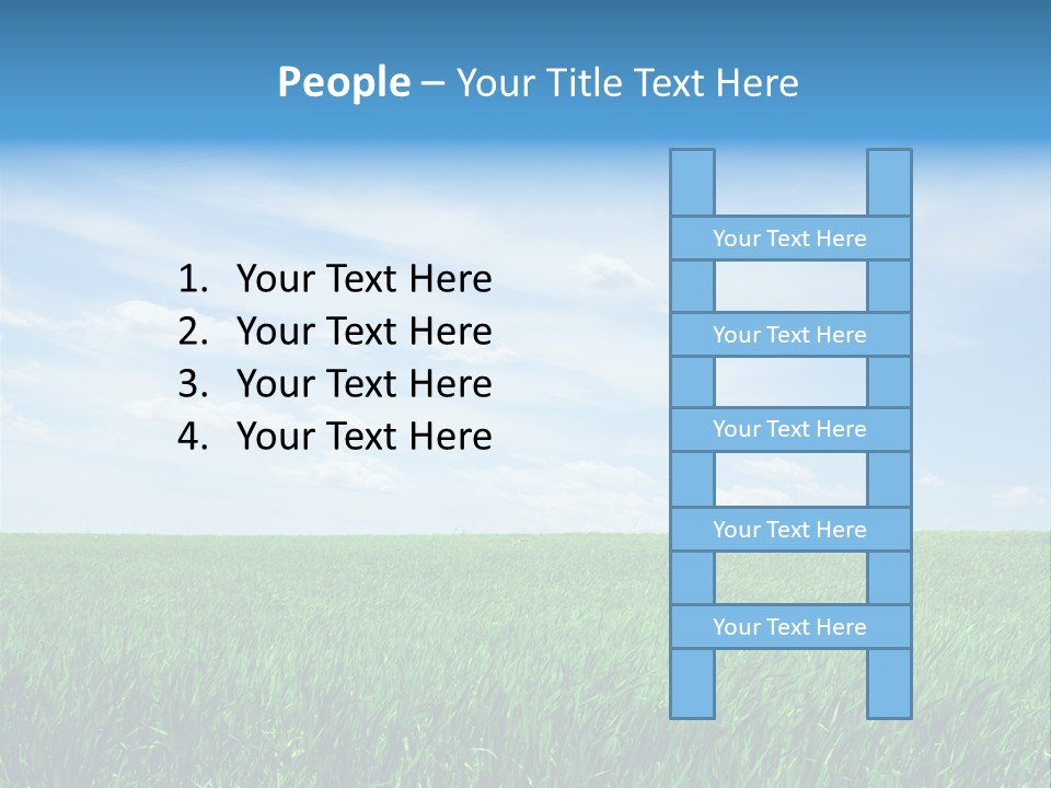 Daylight Cloud Field PowerPoint Template