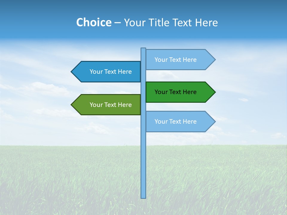 Daylight Cloud Field PowerPoint Template