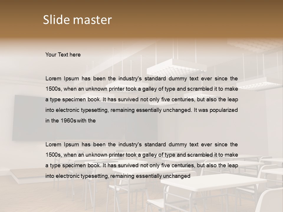 Empty Illustration Highschool PowerPoint Template