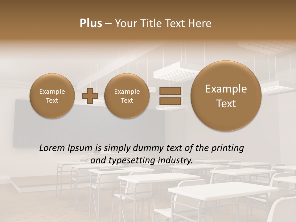 Empty Illustration Highschool PowerPoint Template