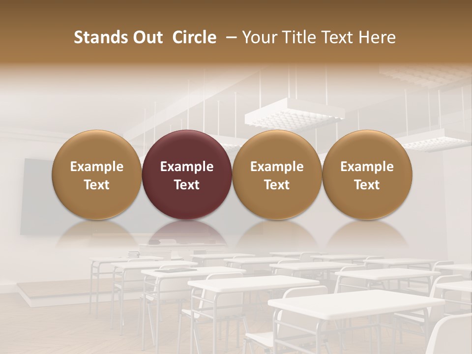 Empty Illustration Highschool PowerPoint Template