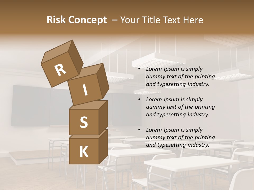 Empty Illustration Highschool PowerPoint Template