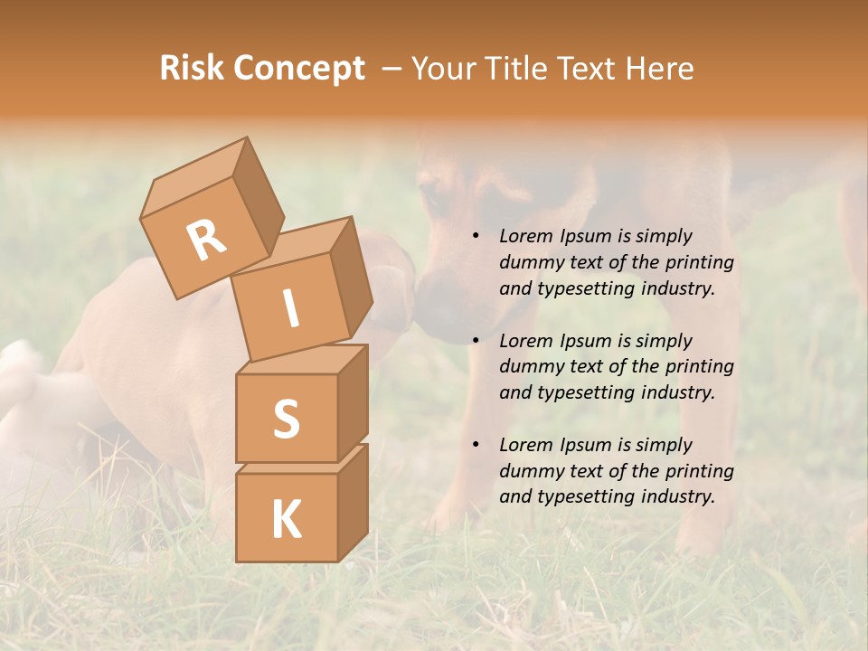 A Couple Of Dogs That Are Standing In The Grass PowerPoint Template