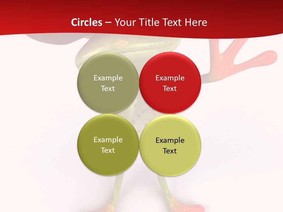 A Frog With A Red Hat On It's Head PowerPoint Template