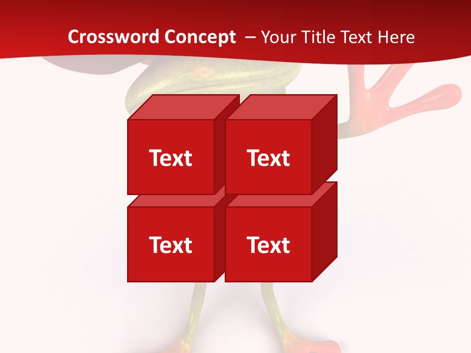 A Frog With A Red Hat On It's Head PowerPoint Template