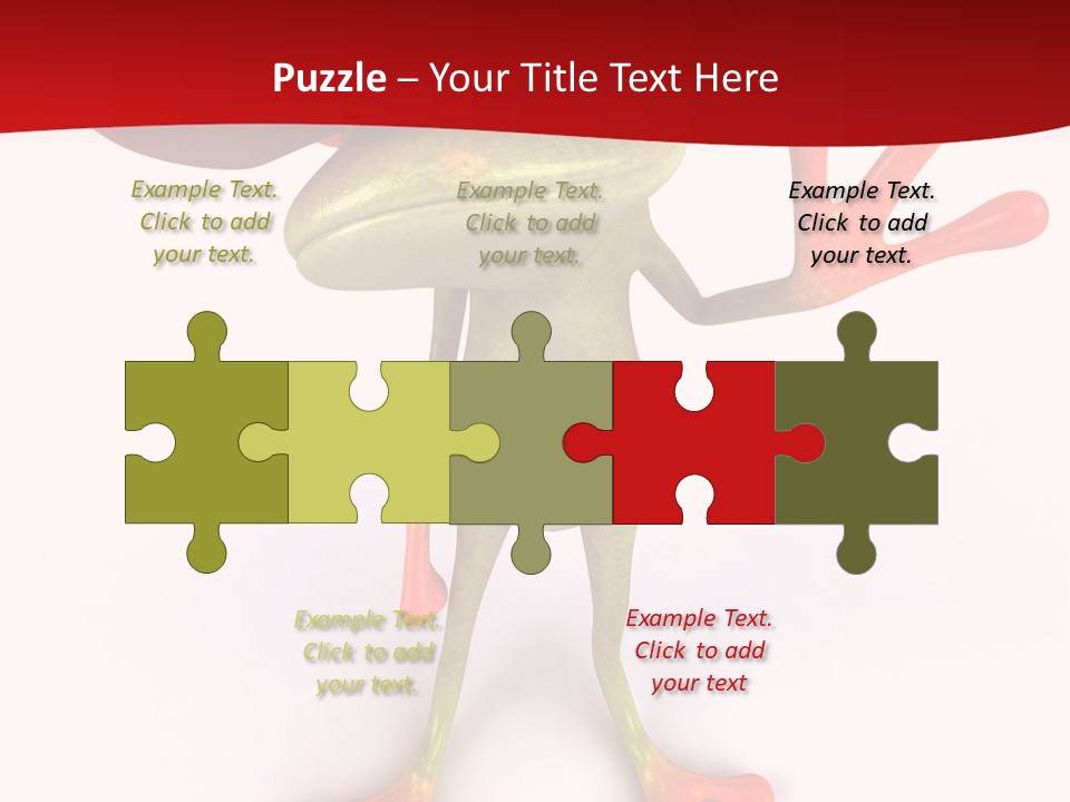 A Frog With A Red Hat On It's Head PowerPoint Template