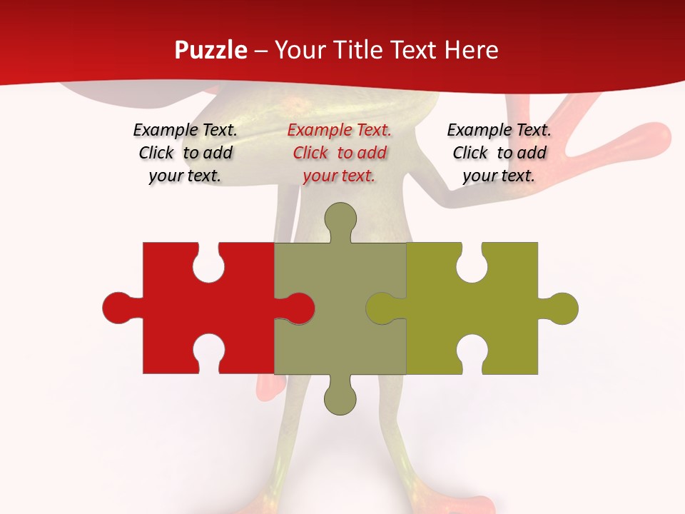 A Frog With A Red Hat On It's Head PowerPoint Template