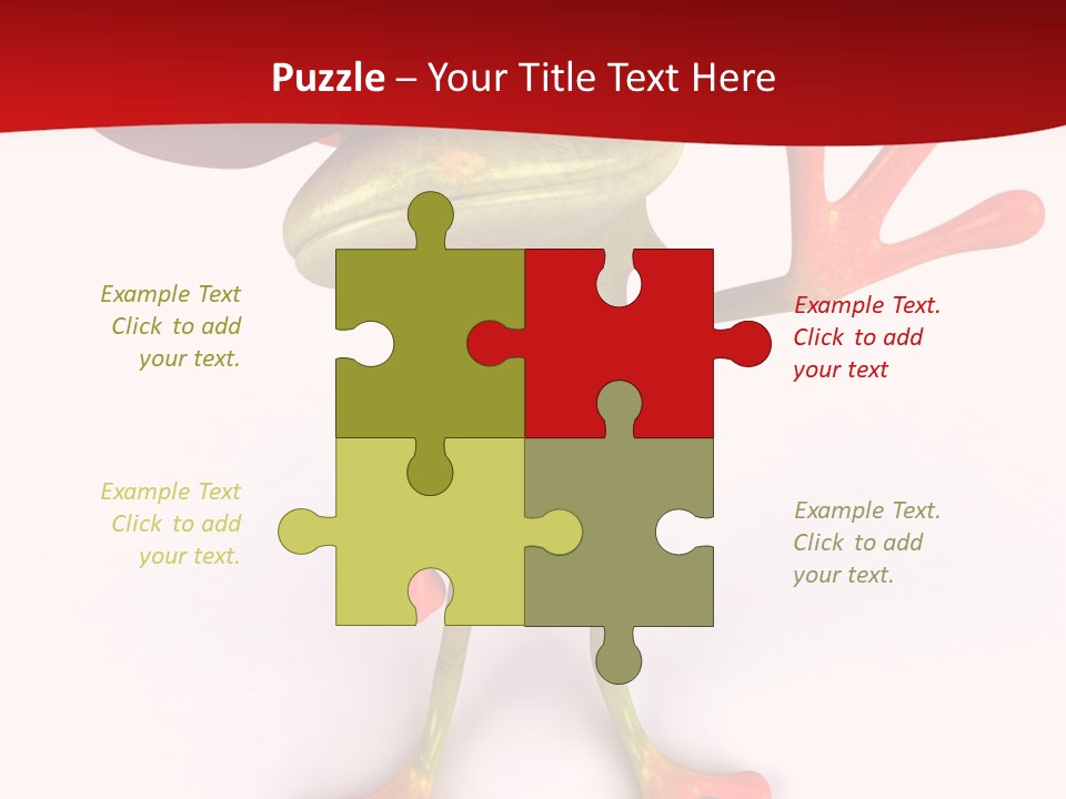 A Frog With A Red Hat On It's Head PowerPoint Template