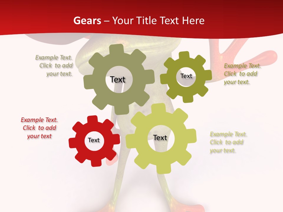 A Frog With A Red Hat On It's Head PowerPoint Template