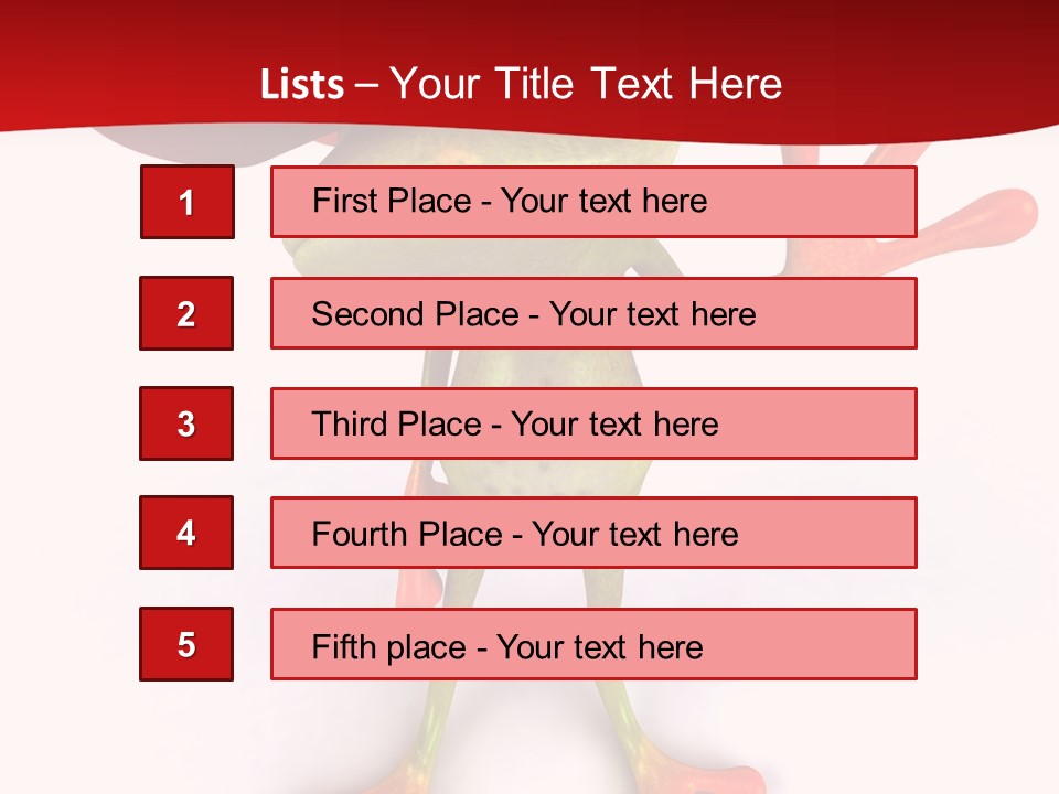 A Frog With A Red Hat On It's Head PowerPoint Template