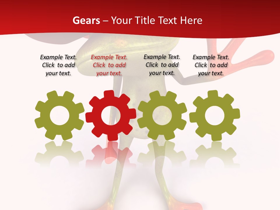 A Frog With A Red Hat On It's Head PowerPoint Template