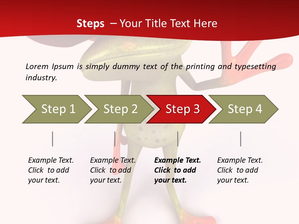 A Frog With A Red Hat On It's Head PowerPoint Template