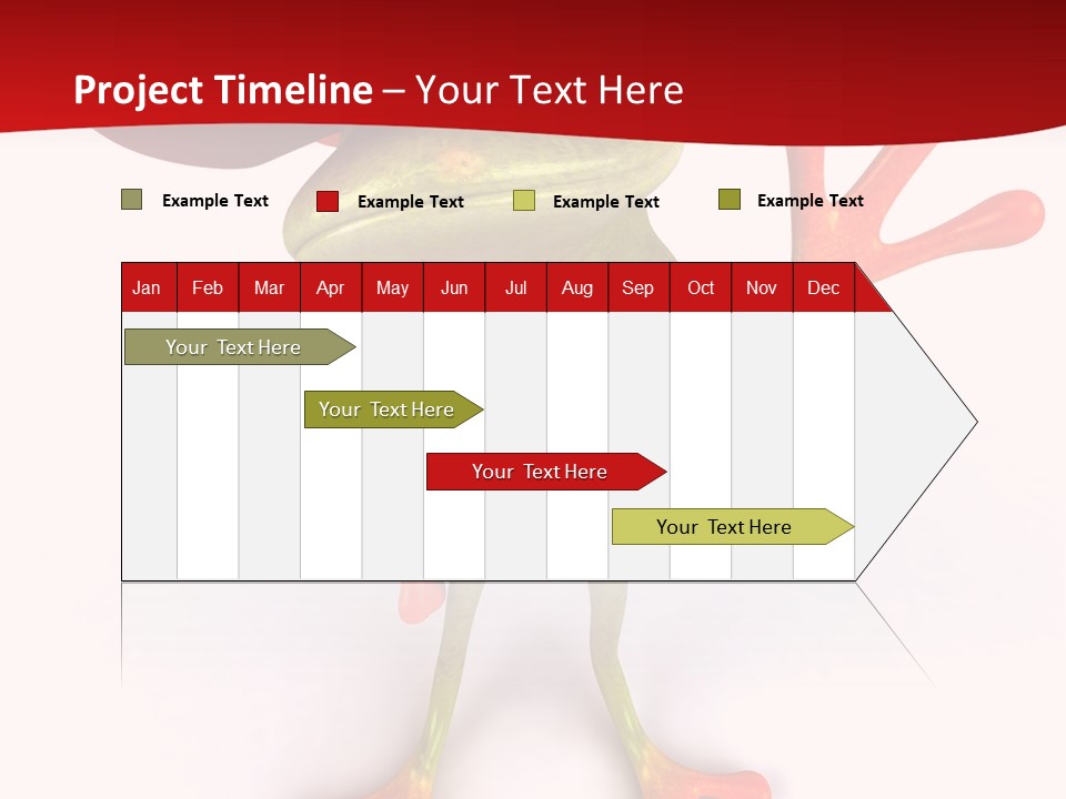 A Frog With A Red Hat On It's Head PowerPoint Template