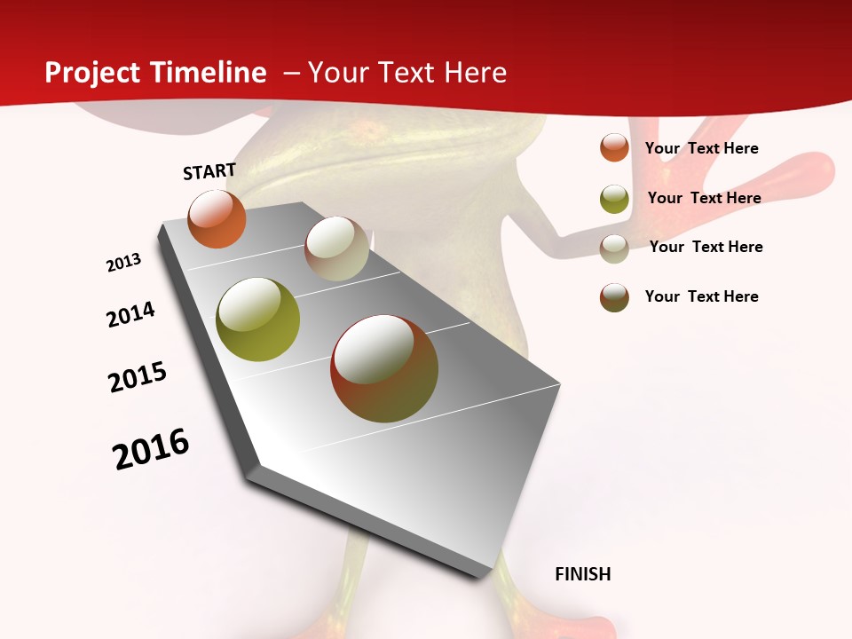 A Frog With A Red Hat On It's Head PowerPoint Template