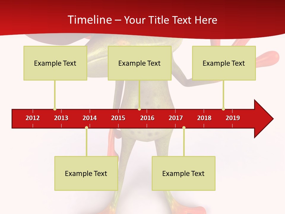 A Frog With A Red Hat On It's Head PowerPoint Template