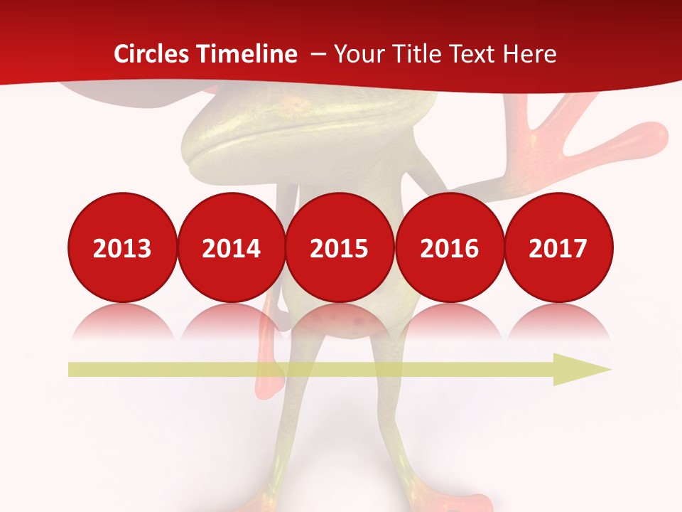 A Frog With A Red Hat On It's Head PowerPoint Template