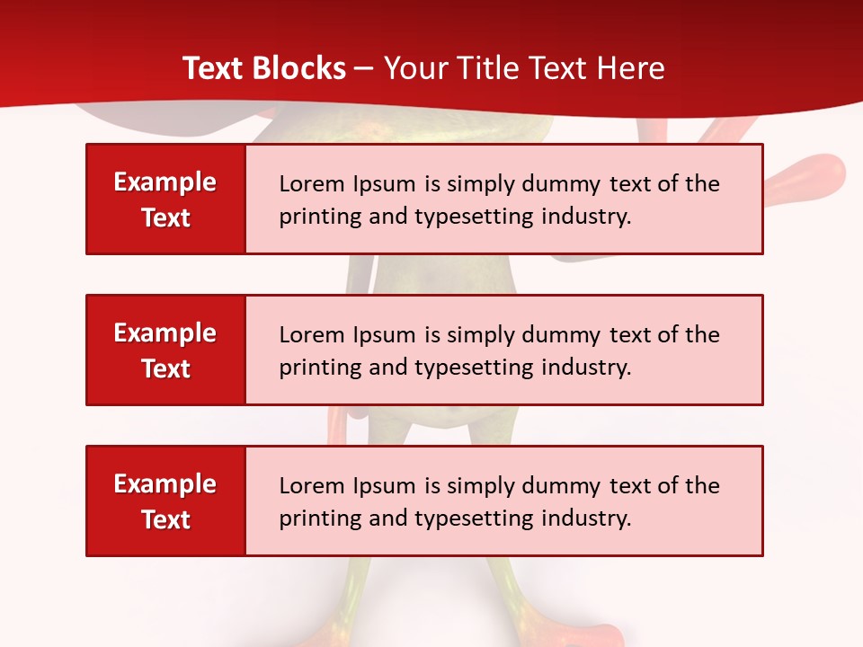 A Frog With A Red Hat On It's Head PowerPoint Template