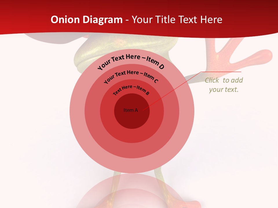 A Frog With A Red Hat On It's Head PowerPoint Template