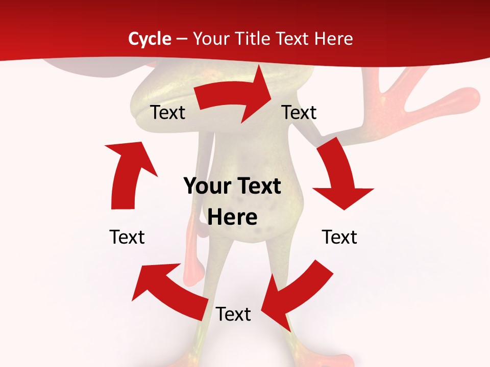 A Frog With A Red Hat On It's Head PowerPoint Template