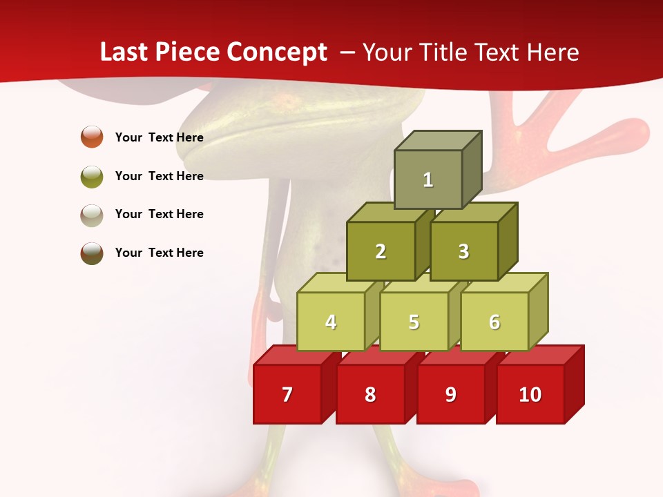 A Frog With A Red Hat On It's Head PowerPoint Template