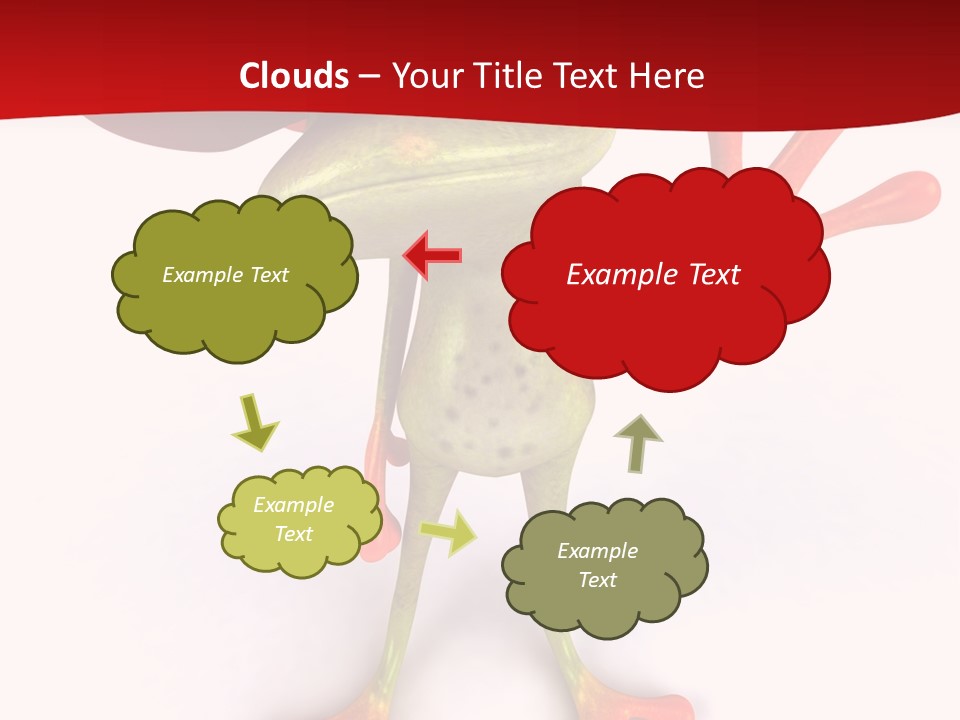 A Frog With A Red Hat On It's Head PowerPoint Template