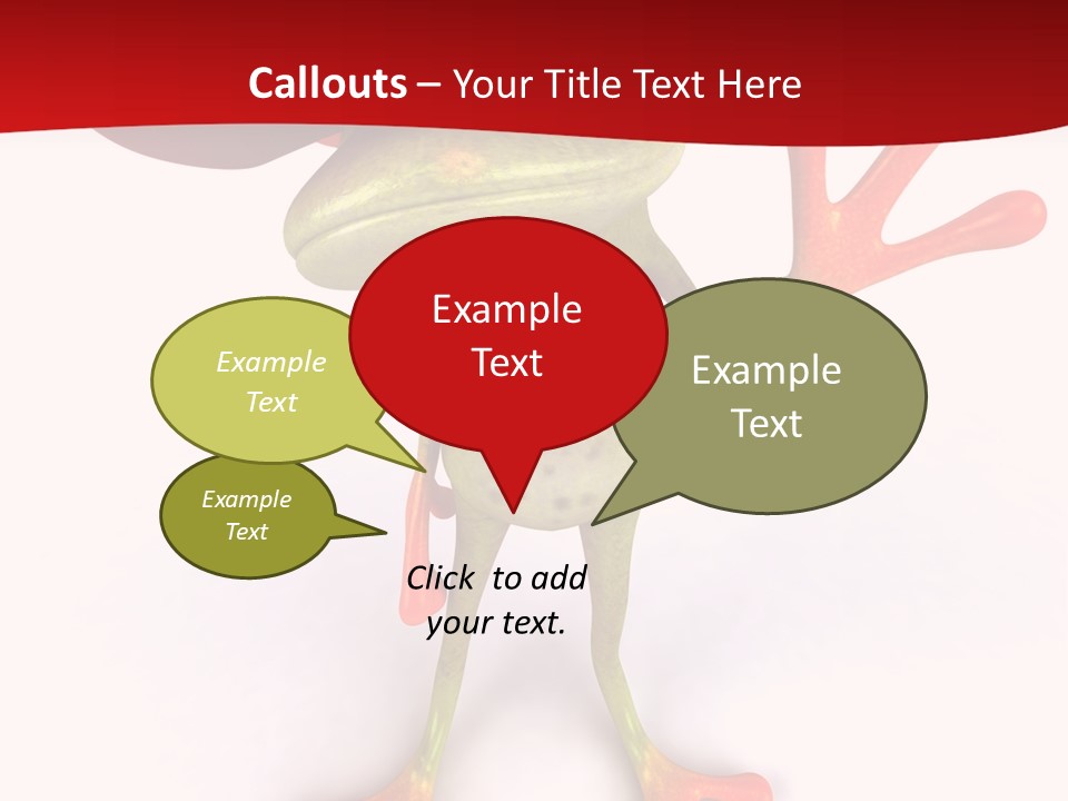 A Frog With A Red Hat On It's Head PowerPoint Template