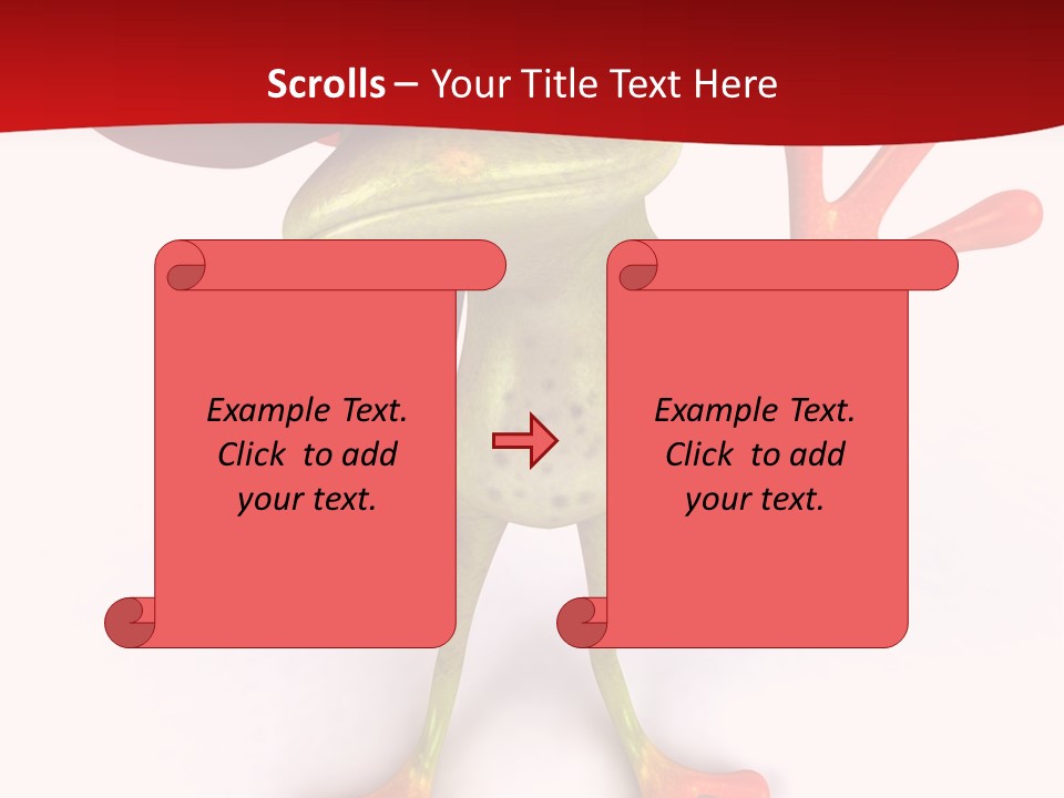 A Frog With A Red Hat On It's Head PowerPoint Template