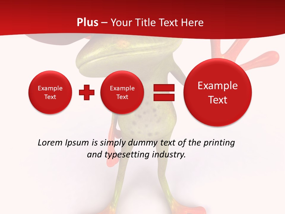 A Frog With A Red Hat On It's Head PowerPoint Template