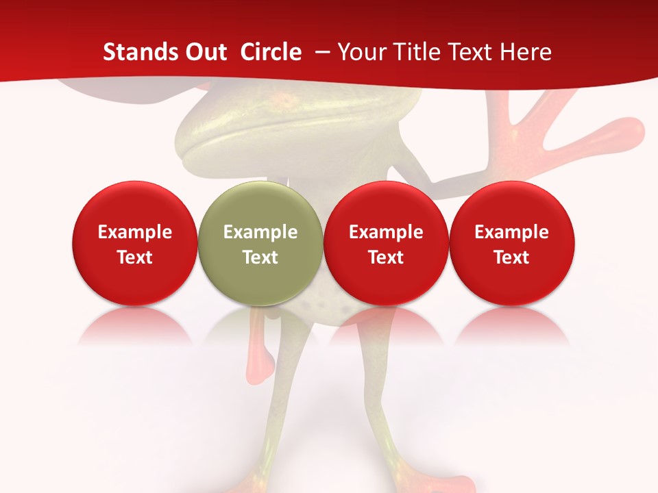 A Frog With A Red Hat On It's Head PowerPoint Template