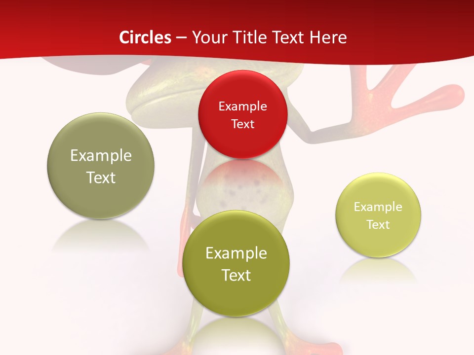 A Frog With A Red Hat On It's Head PowerPoint Template