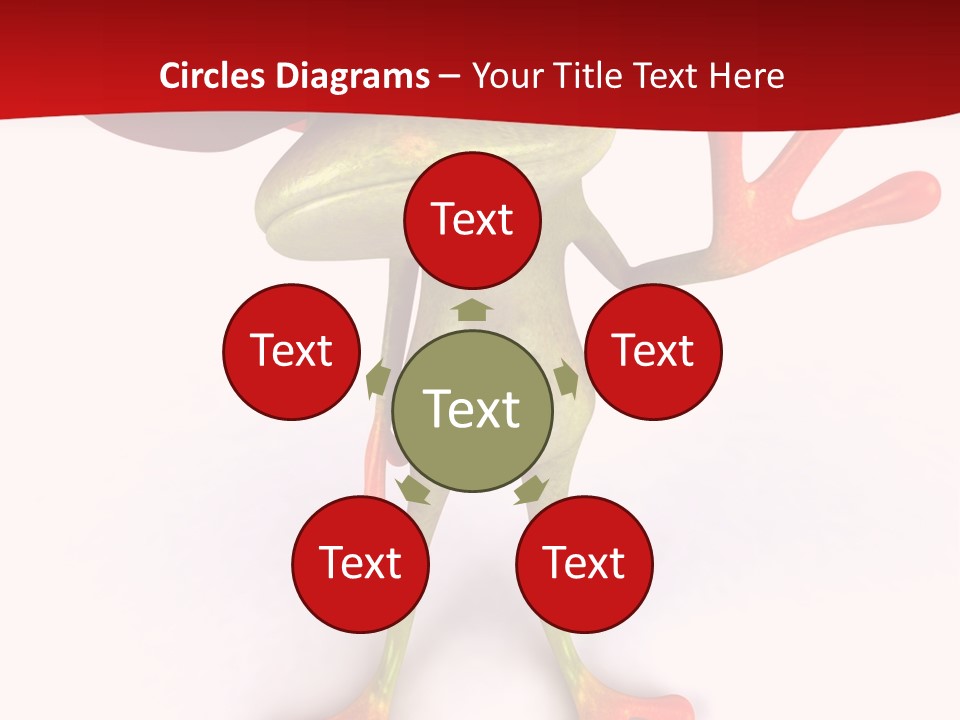 A Frog With A Red Hat On It's Head PowerPoint Template