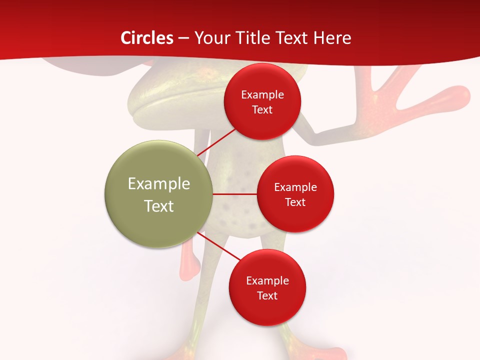 A Frog With A Red Hat On It's Head PowerPoint Template