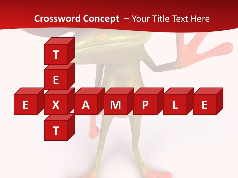 A Frog With A Red Hat On It's Head PowerPoint Template