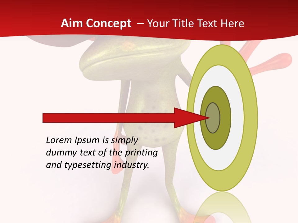 A Frog With A Red Hat On It's Head PowerPoint Template