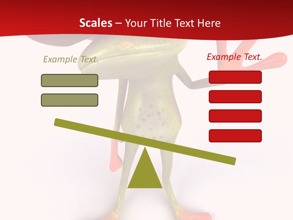 A Frog With A Red Hat On It's Head PowerPoint Template